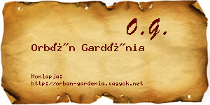 Orbán Gardénia névjegykártya